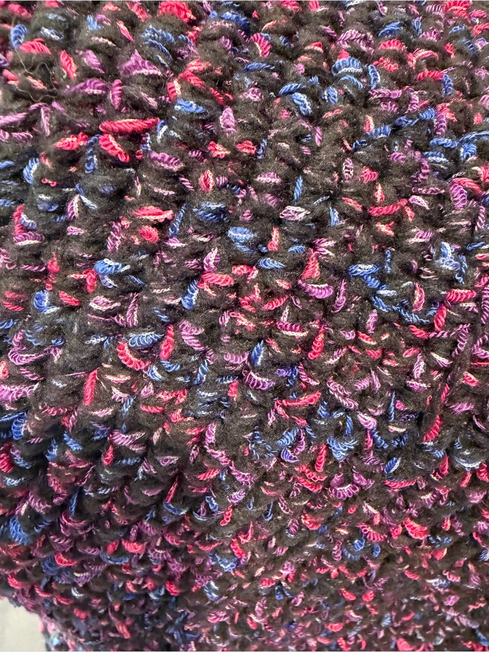 Crochet Goth Sun Hat Black Pink Purple Blue Alternative Bucket - Picture 4 of 5